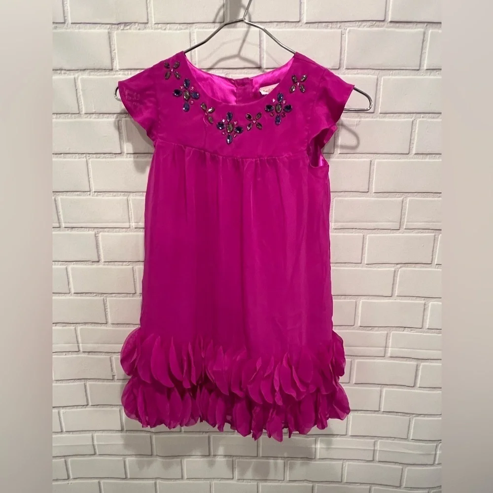 CAT & JACK girl’s fuchsia fashion chic dress /size 6